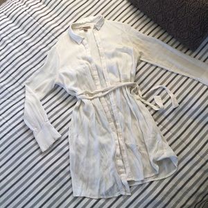 Forever 21 Sheer White & Light Trench Coat
